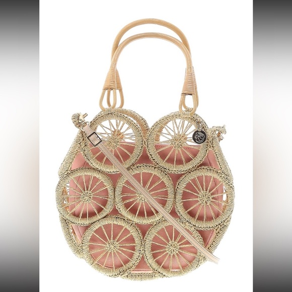 Spartina 449 rattan pink crossbody bag new without tags. - Picture 2 of 3